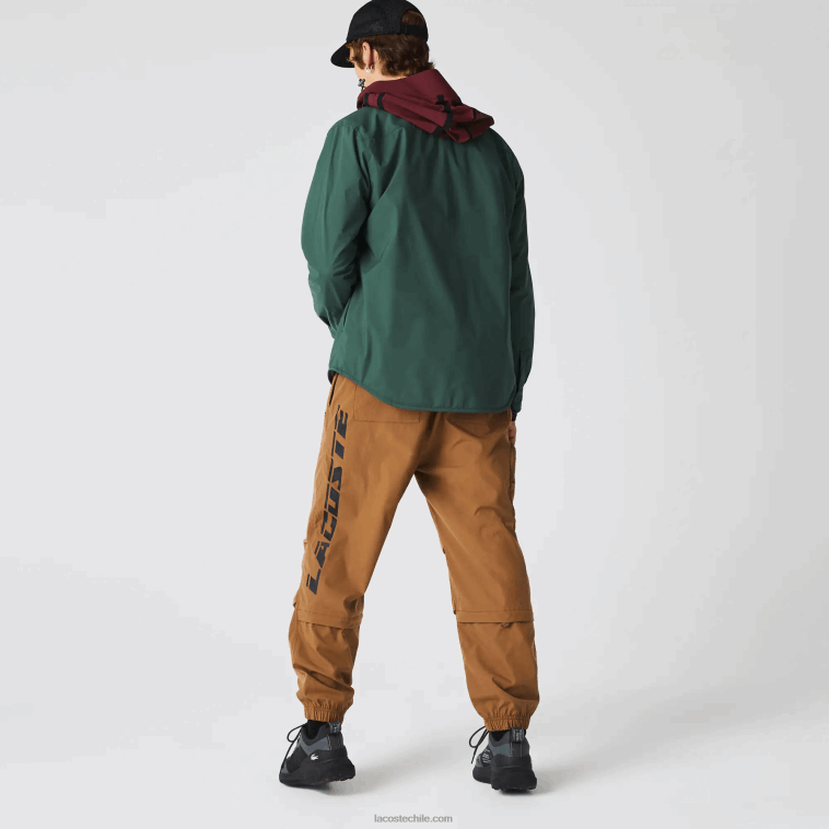 hombres Lacoste marrón z0w pantalones de chándal oversize con logo en contraste N6XZ21002