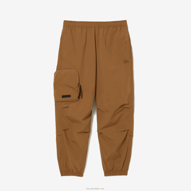hombres Lacoste marrón z0w pantalones de chándal oversize con logo en contraste N6XZ21002