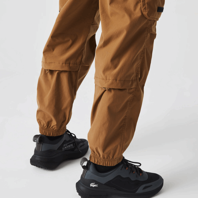 hombres Lacoste marrón z0w pantalones de chándal oversize con logo en contraste N6XZ21002