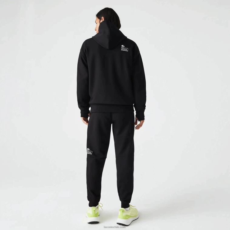 hombres Lacoste negro 031 pantalones de chándal con estampado reflectante N6XZ21043