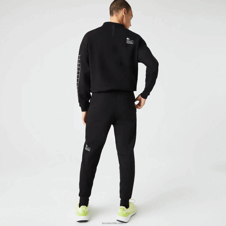 hombres Lacoste negro 031 pantalones de chándal de corte slim con logo N6XZ2973