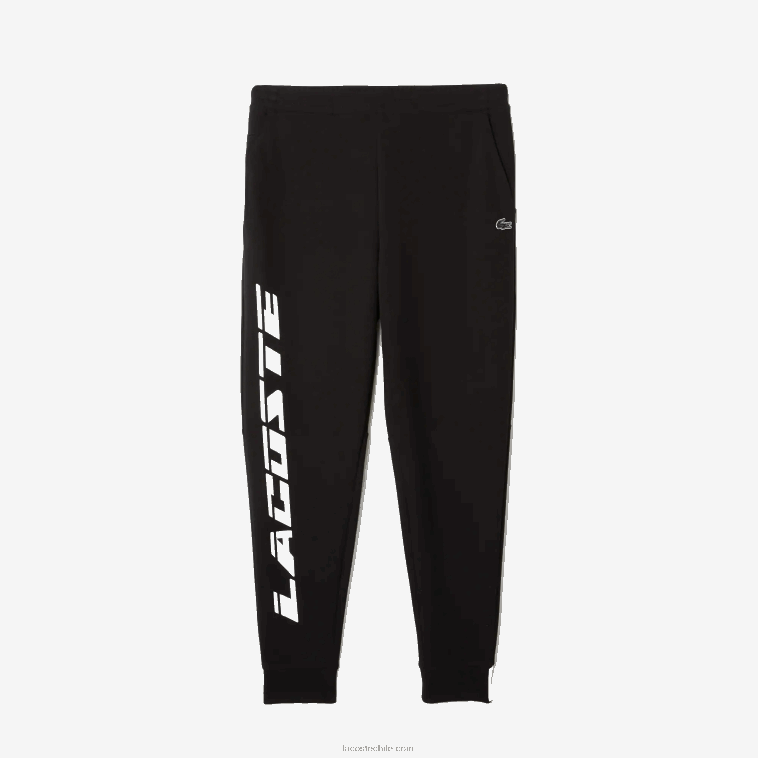 hombres Lacoste negro 031 pantalones de chándal de corte slim con logo N6XZ2973