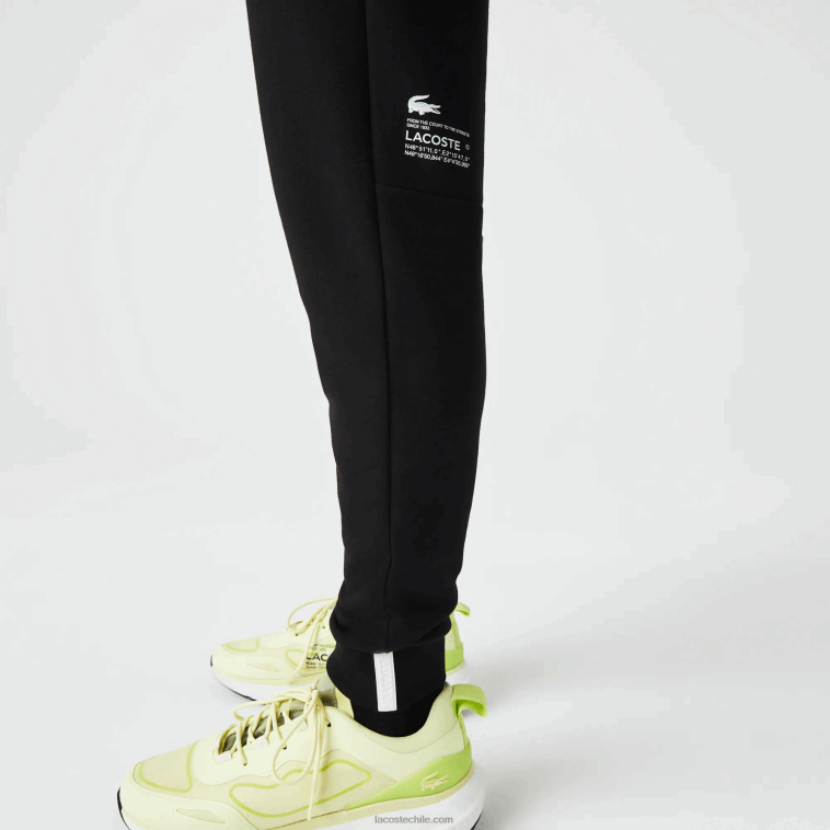 hombres Lacoste negro 031 pantalones de chándal de corte slim con logo N6XZ2973