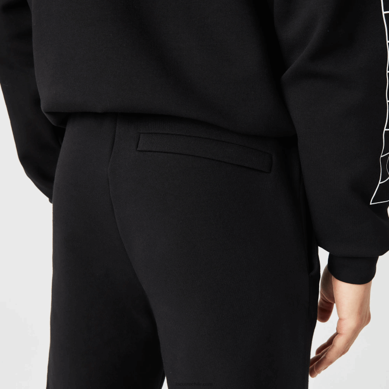 hombres Lacoste negro 031 pantalones de chándal de corte slim con logo N6XZ2973