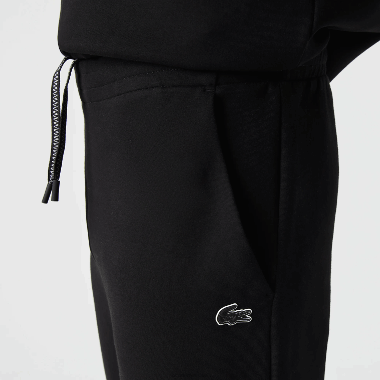 hombres Lacoste negro 031 pantalones de chándal de corte slim con logo N6XZ2973
