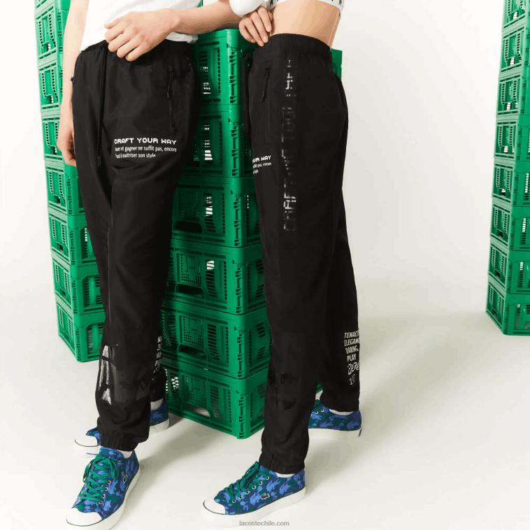 hombres Lacoste negro 031 pantalones de chándal de nailon live x minecraft N6XZ21175