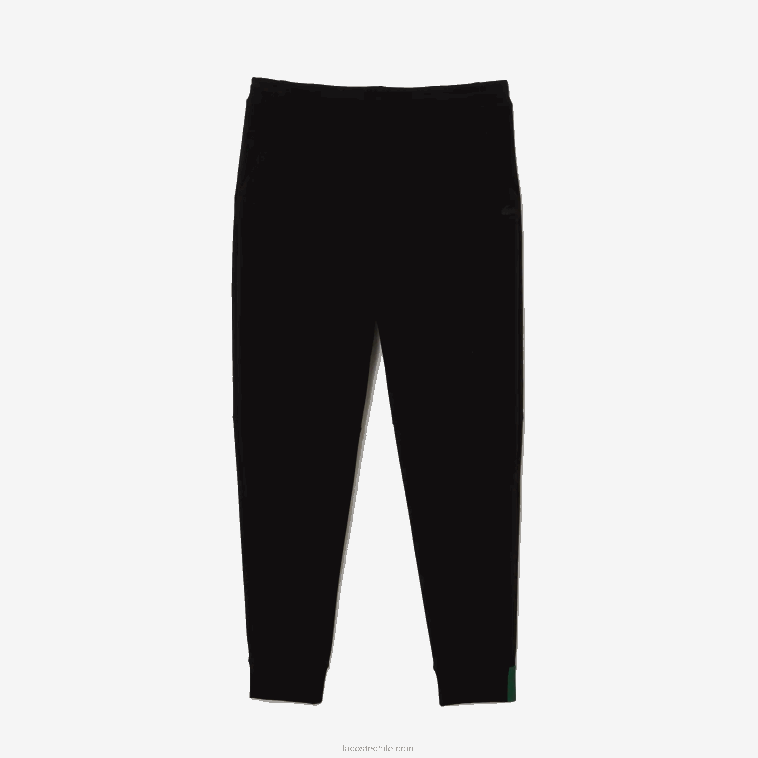 hombres Lacoste negro 031 pantalones de chándal slim fit en mezcla de algodón jaspeado N6XZ21004