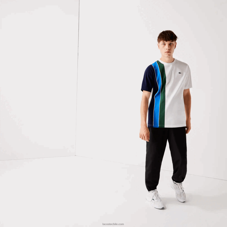 hombres Lacoste negro 031 pantalones de chándal sport tennis de tafetán con tejido de rombos N6XZ21113