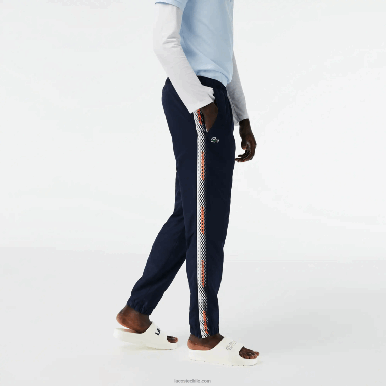 hombres Lacoste negro/blanco hhh pantalones de chándal de corte estándar N6XZ2315