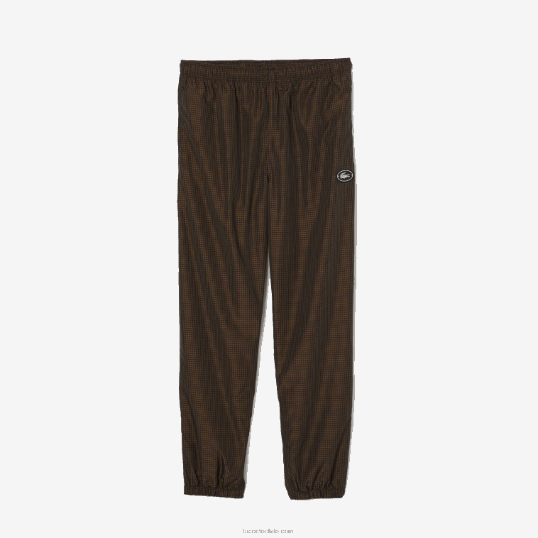 hombres Lacoste negro marrón azul marino caqui verde txj pantalones deportivos de sarga a cuadros repelentes al agua N6XZ21069