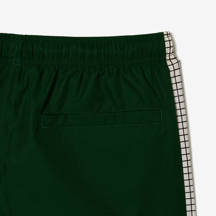 hombres Lacoste pqk verde blanco pantalones de chándal con estampado de tenis N6XZ2372