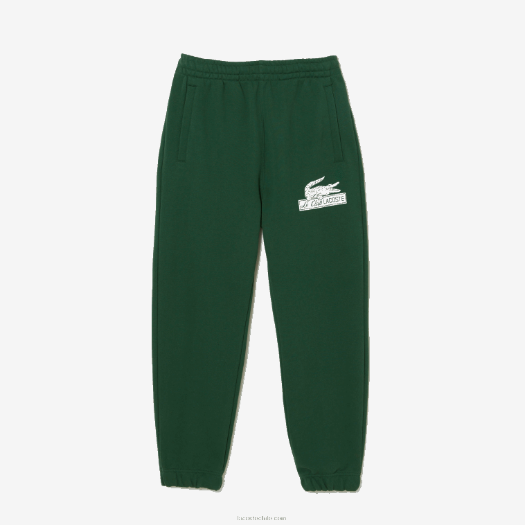 hombres Lacoste verde 132 pantalones de chándal de algodón orgánico N6XZ2292
