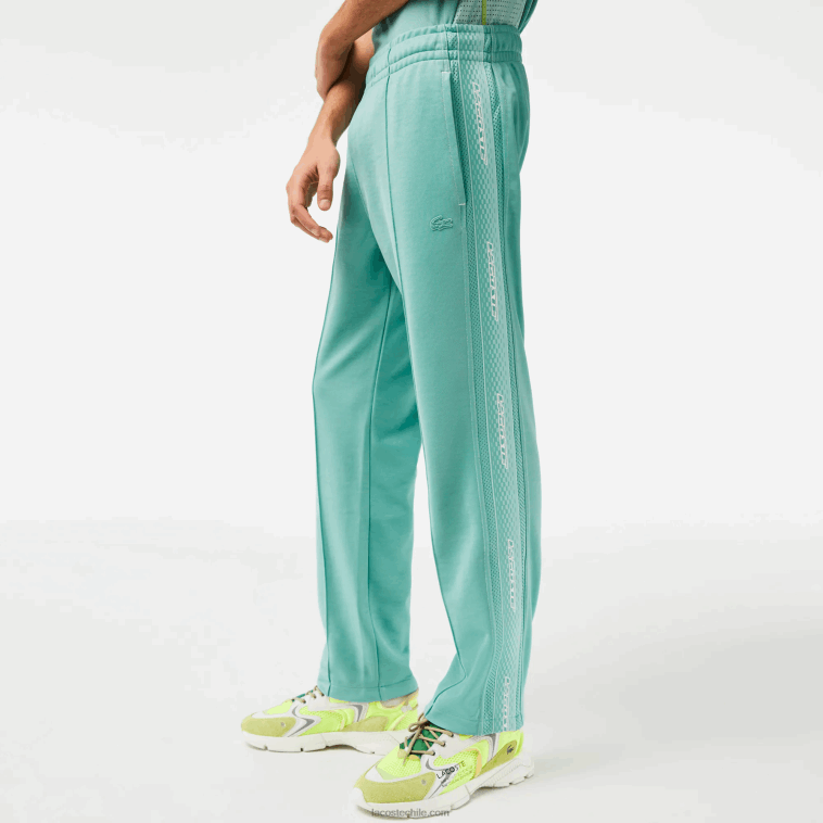 hombres Lacoste verde 3a4 pantalones de chándal de piqué de corte estándar N6XZ2337