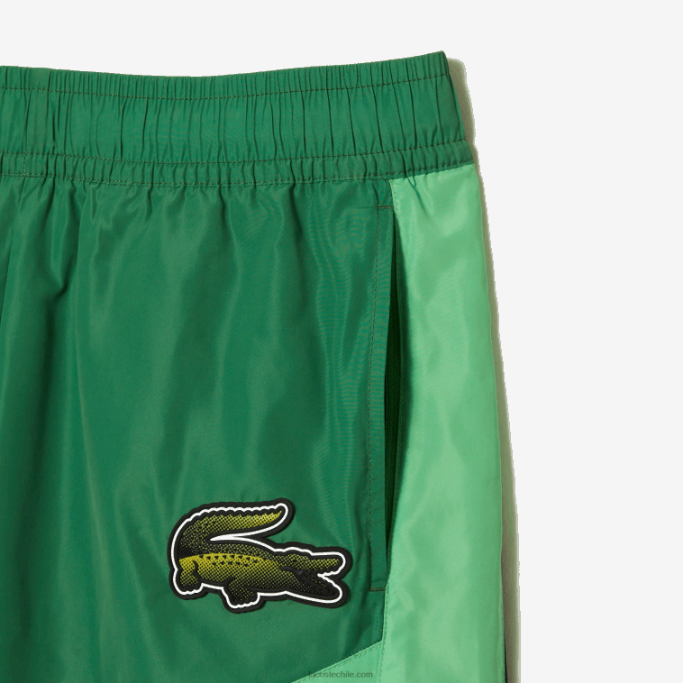 hombres Lacoste verde azul chy pantalones de chándal con estampado de cuadros sombreados N6XZ2338