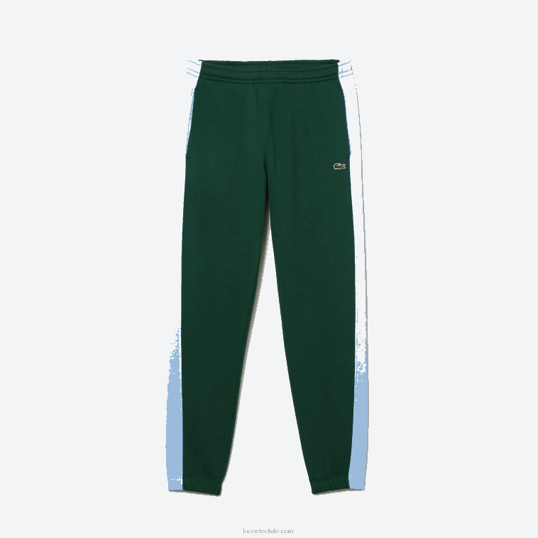 hombres Lacoste verde azul dqa pantalones de chándal con bandas en contraste N6XZ21058