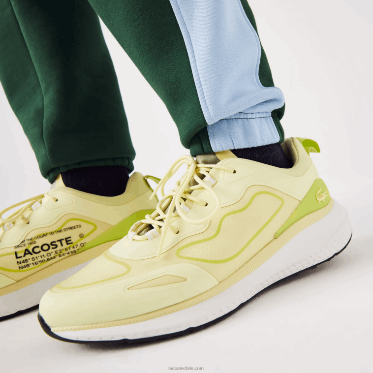 hombres Lacoste verde azul dqa pantalones de chándal con bandas en contraste N6XZ21058