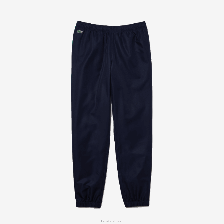 hombres Lacoste verde azul marino blanco m7z pantalones de chándal deportivos con bandas colorblock N6XZ21128