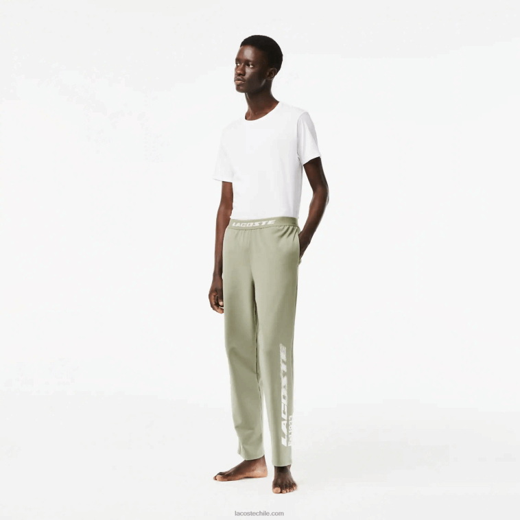 hombres Lacoste verde caqui g21 pantalones de chándal con logo en la pierna N6XZ2545