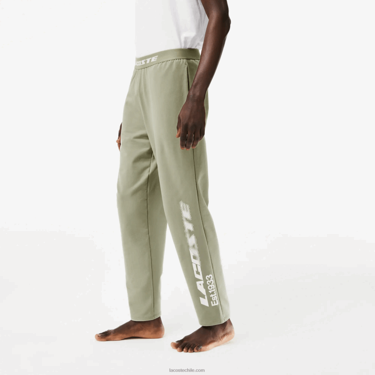 hombres Lacoste verde caqui g21 pantalones de chándal con logo en la pierna N6XZ2545