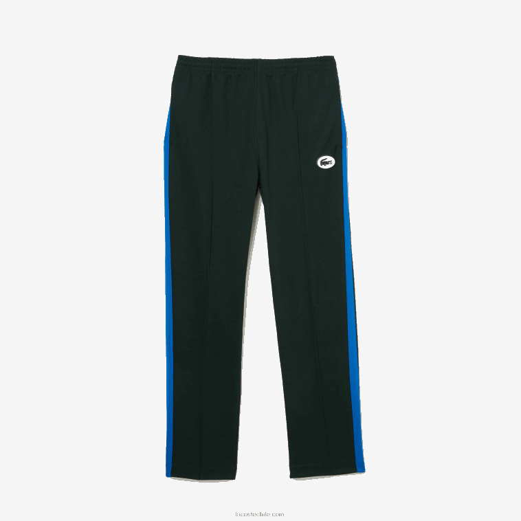 hombres Lacoste yzp verde pantalones de chándal con banda lateral en contraste N6XZ21077