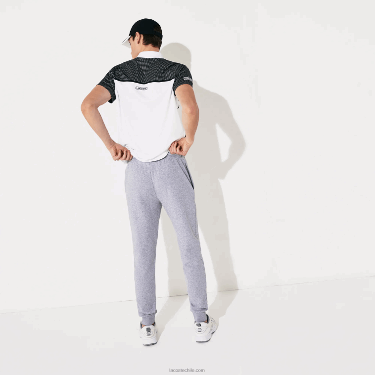 hombres Lacoste lomo gris cca pantalones de chándal deportivos de tenis N6XZ2964