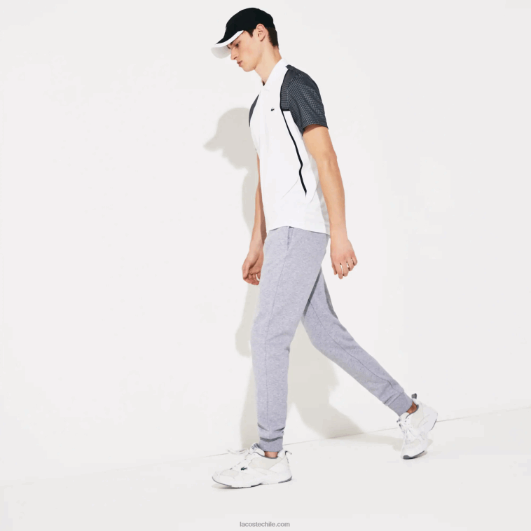 hombres Lacoste lomo gris cca pantalones de chándal deportivos de tenis N6XZ2964
