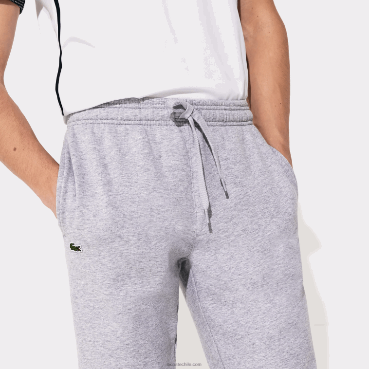 hombres Lacoste lomo gris cca pantalones de chándal deportivos de tenis N6XZ2964