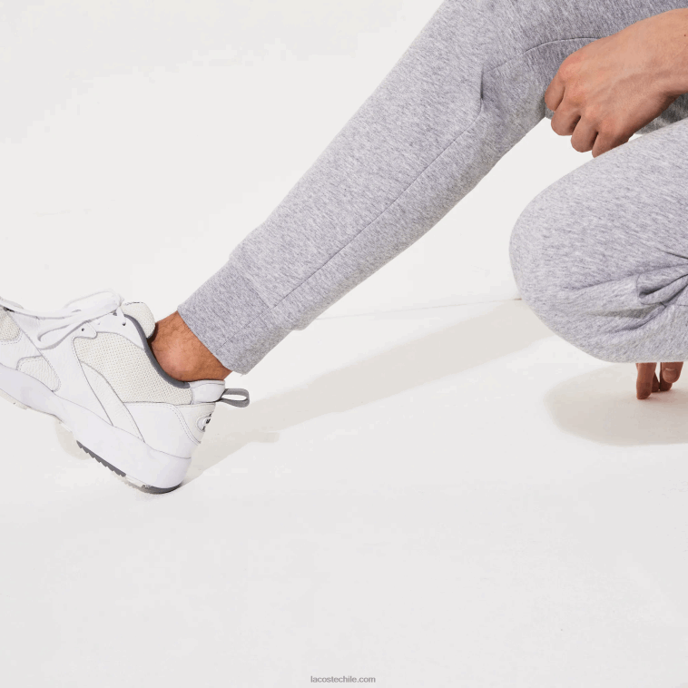 hombres Lacoste lomo gris cca pantalones de chándal deportivos de tenis N6XZ2964
