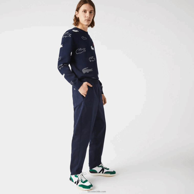 hombres Lacoste azul marino 166 pantalones de chándal de algodón elástico N6XZ21164 hombres Lacoste azul marino 166 pantalones de chándal de algodón elástico N6XZ21164