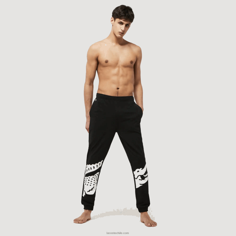hombres Lacoste blanco negro 258 pantalones de interior de mezcla de vellón de algodón con diseño de cocodrilo N6XZ21469 hombres Lacoste blanco negro 258 pantalones de interior de mezcla de vellón de algodón con diseño de cocodrilo N6XZ21469
