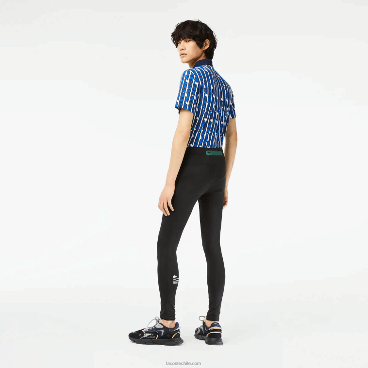 hombres Lacoste negro 031 leggins deportivos de poliéster reciclado N6XZ2509