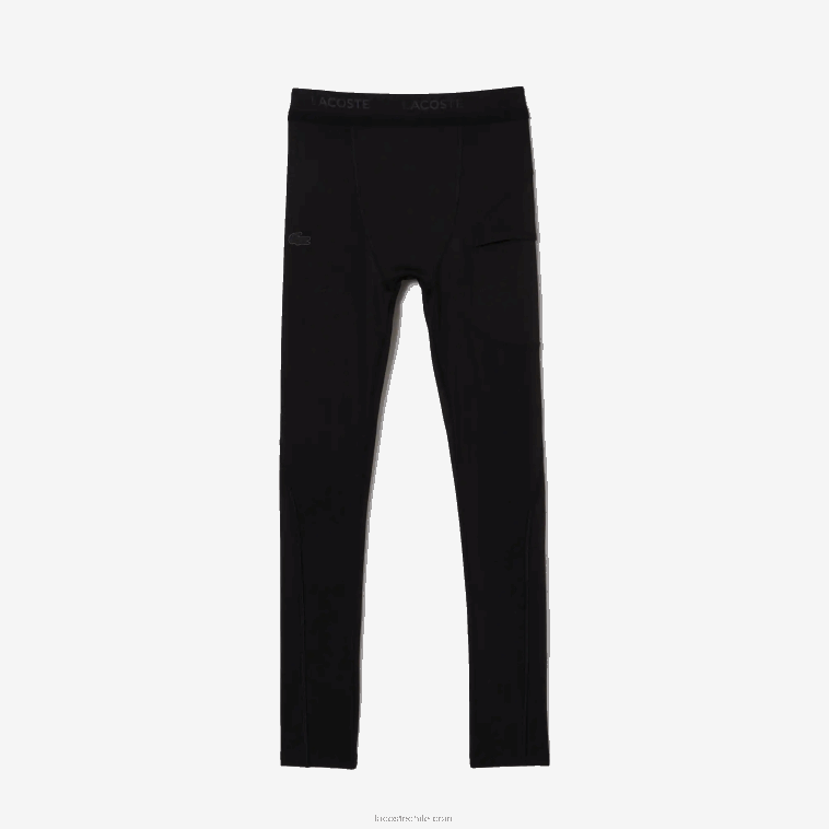 hombres Lacoste negro 031 leggins deportivos de poliéster reciclado N6XZ2509