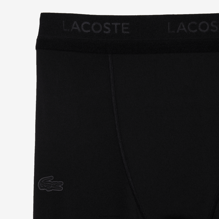 hombres Lacoste negro 031 leggins deportivos de poliéster reciclado N6XZ2509