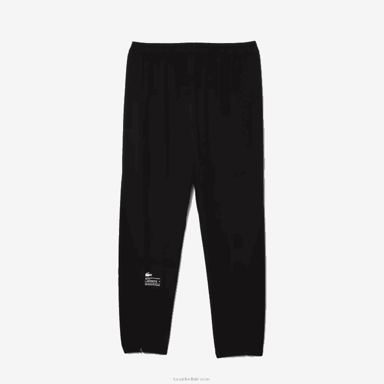 hombres Lacoste negro c31 pantalones deportivos con cremallera en la parte inferior N6XZ21091