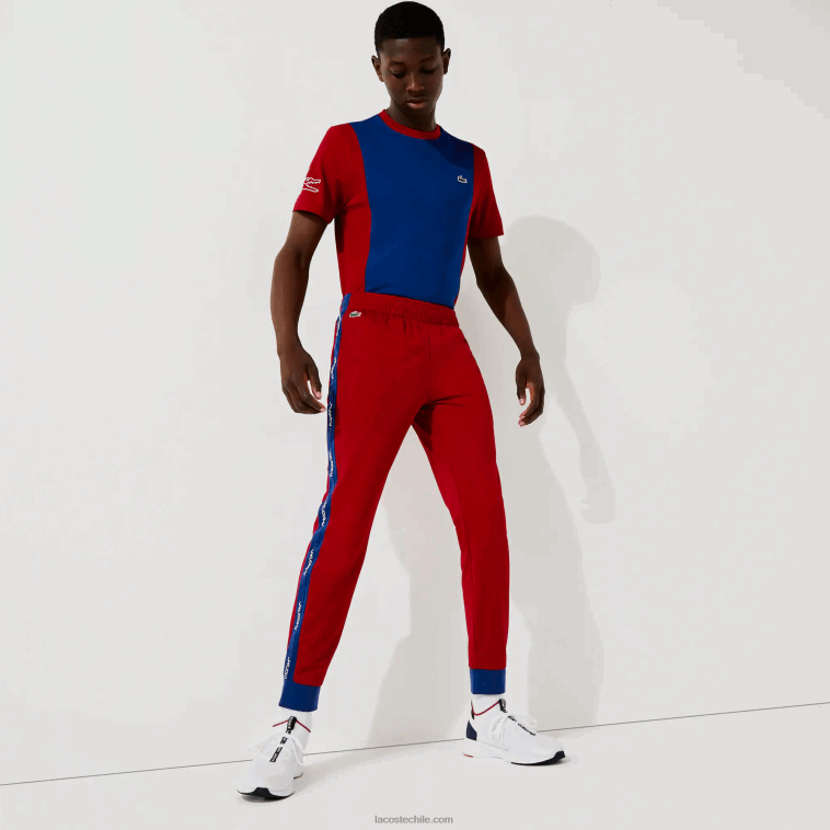 hombres Lacoste rojo azul blanco zt4 pantalones jogging sport piqué N6XZ21142 hombres Lacoste rojo azul blanco zt4 pantalones jogging sport piqué N6XZ21142