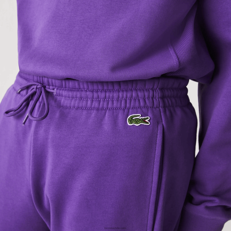 hombres Lacoste violeta amarillo verde 1cv pantalones de chándal de vellón con bloques de color de la marca N6XZ21107