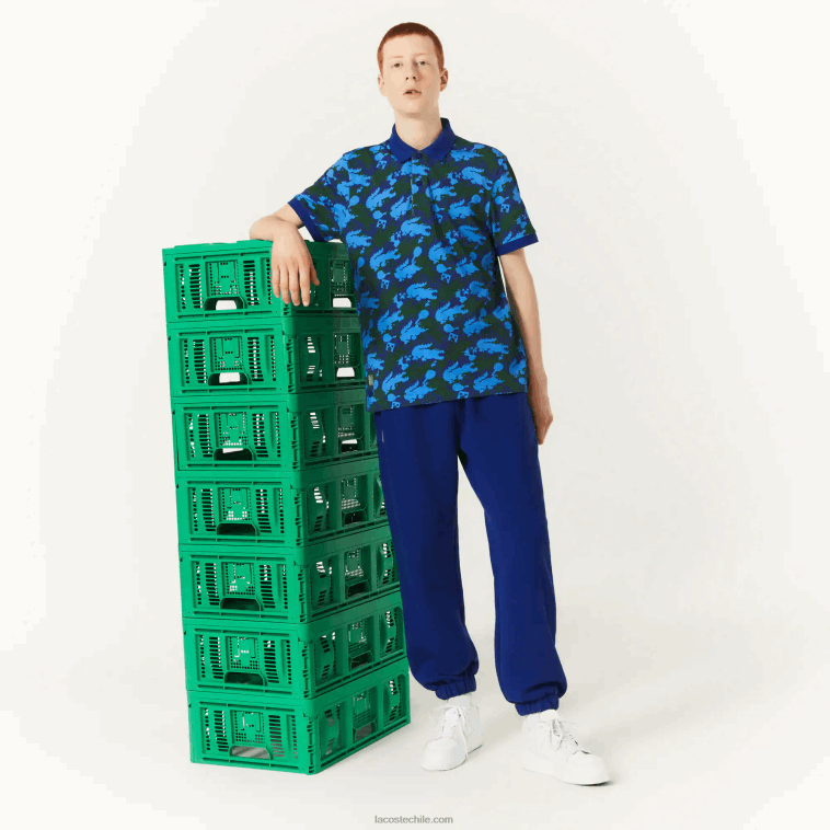 hombresbdm azul Pantalón jogging lacoste x minecraft en felpa de algodón orgánico N6XZ21174