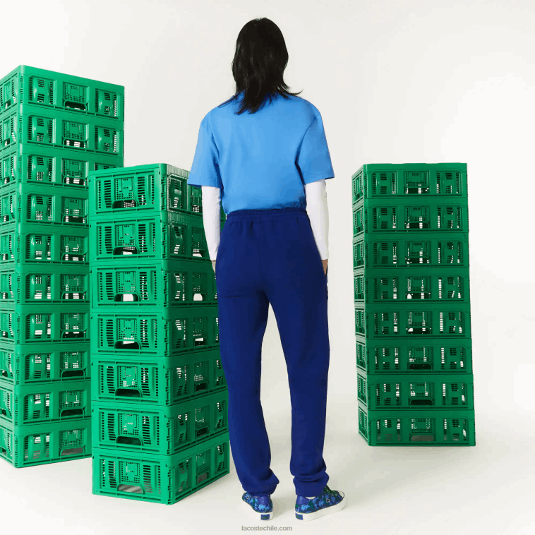 hombresbdm azul Pantalón jogging lacoste x minecraft en felpa de algodón orgánico N6XZ21174