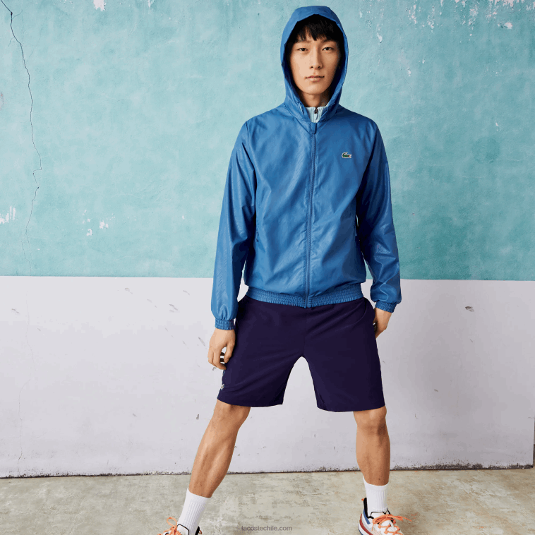 hombres Lacoste azul blanco q6t rompevientos sport novak djokovic repelente al agua N6XZ21298 hombres Lacoste azul blanco q6t rompevientos sport novak djokovic repelente al agua N6XZ21298