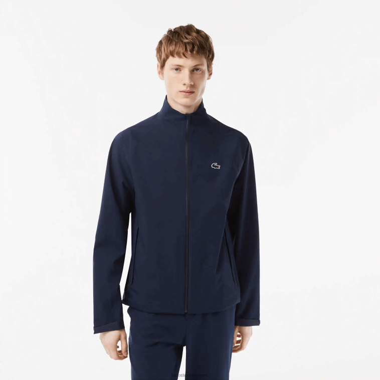 hombres Lacoste azul marino 423 cortavientos impermeable con cierre de cremallera de golf N6XZ2394 hombres Lacoste azul marino 423 cortavientos impermeable con cierre de cremallera de golf N6XZ2394