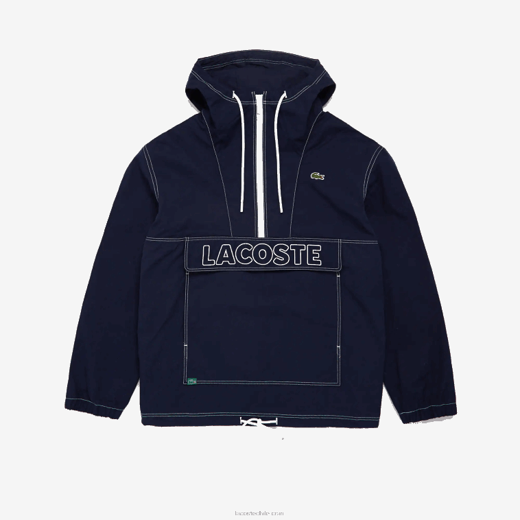 hombres Lacoste azul marino 166 sobrecamisa con capucha de lona resistente al agua heritage N6XZ21653 hombres Lacoste azul marino 166 sobrecamisa con capucha de lona resistente al agua heritage N6XZ21653