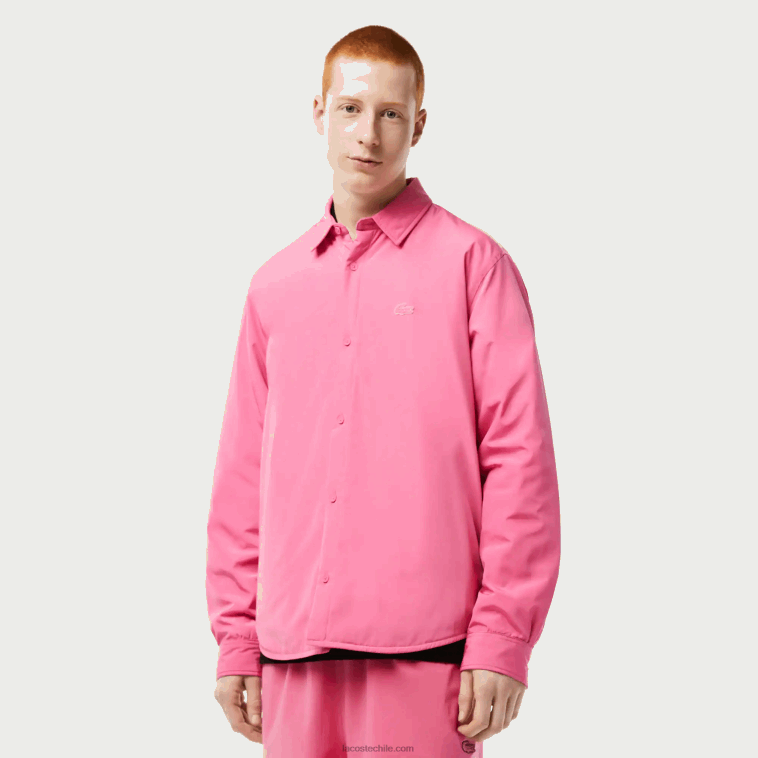 hombres Lacoste rosa 2r3 sobrecamisa repelente al agua N6XZ2498 hombres Lacoste rosa 2r3 sobrecamisa repelente al agua N6XZ2498