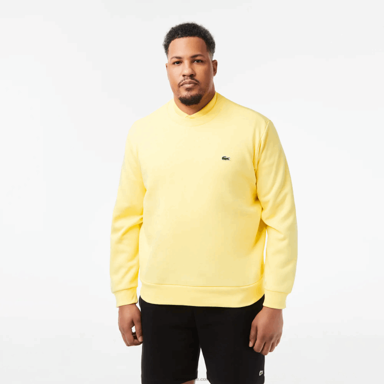 hombres Lacoste amarillo 107 sudadera de algodón orgánico peinado N6XZ2271