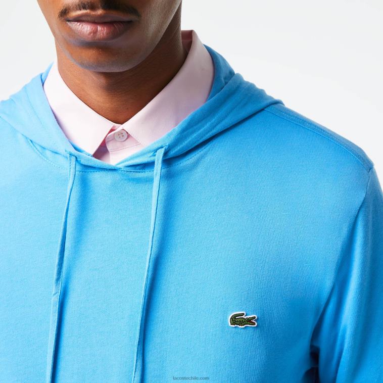 hombres Lacoste azul 4xa sudadera con capucha N6XZ2623