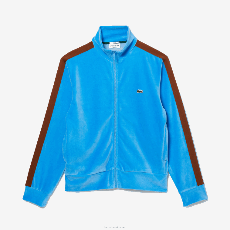 hombres Lacoste azul 4xa sudadera regular fit de terciopelo con cremallera N6XZ21116 hombres Lacoste azul 4xa sudadera regular fit de terciopelo con cremallera N6XZ21116