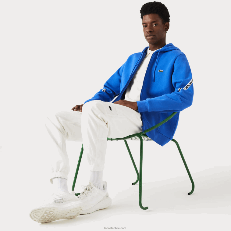 hombres Lacoste azul k1q sudadera con capucha y bandas estampadas N6XZ21241 hombres Lacoste azul k1q sudadera con capucha y bandas estampadas N6XZ21241