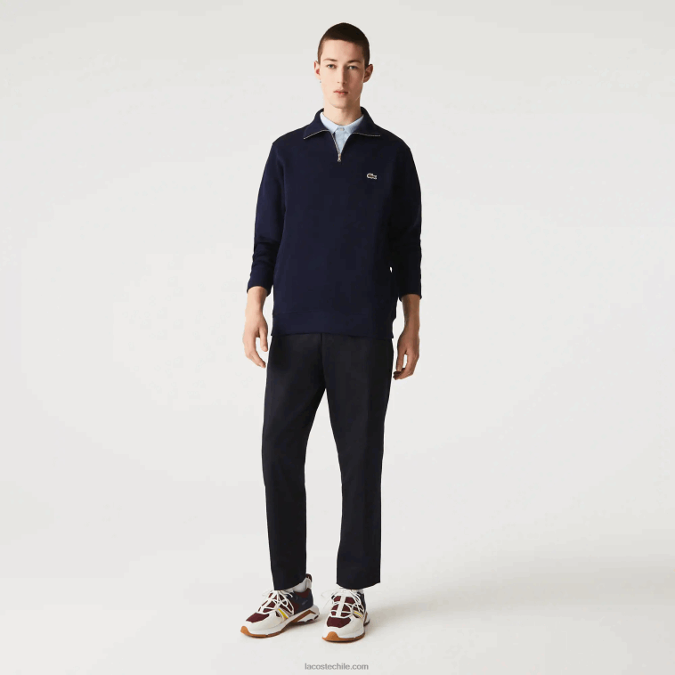 hombres Lacoste azul marino 166 sudadera con cremallera y cuello alto N6XZ2951