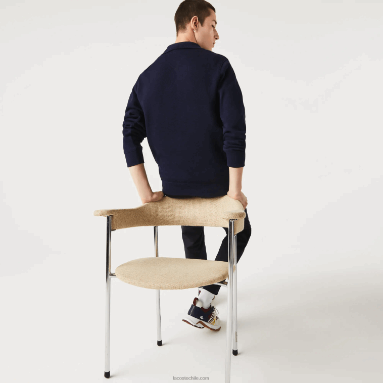 hombres Lacoste azul marino 166 sudadera con cremallera y cuello alto N6XZ2951
