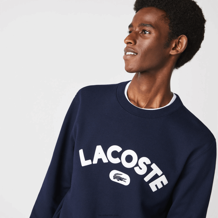 hombres Lacoste azul marino 166 sudadera con cuello redondo y logo N6XZ21160 hombres Lacoste azul marino 166 sudadera con cuello redondo y logo N6XZ21160