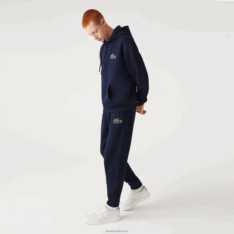 hombres Lacoste azul marino 166 sudadera holgada de algodón orgánico con capucha N6XZ2366